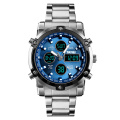 SKMEI 1389 Herren Sport Digitaluhr Japan Dual Movement Edelstahl Quarzuhren